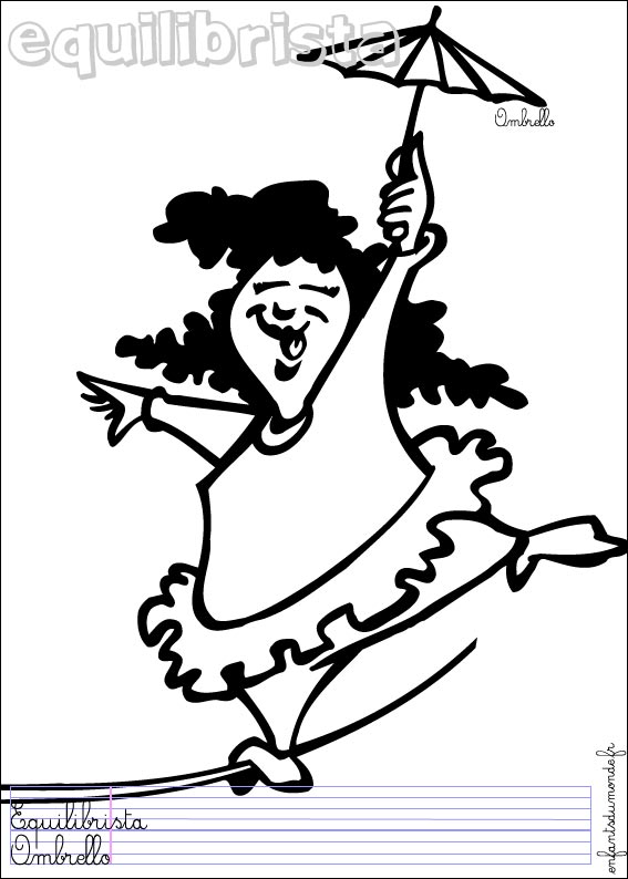 coloriage equilibriste 1